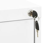 vidaXL Aktenschrank Weiß 46x62x72,5 cm Stahl