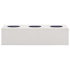 vidaXL Büro-Blumenkasten Hellgrau 90x40x23 cm Stahl