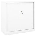 vidaXL Schrank mit Schiebetür Weiß 90x40x90 cm Stahl