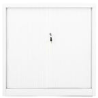 vidaXL Schrank mit Schiebetür Weiß 90x40x90 cm Stahl