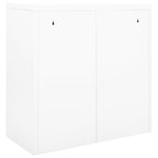 vidaXL Schrank mit Schiebetür Weiß 90x40x90 cm Stahl