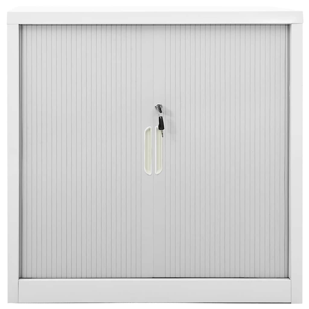 vidaXL Schiebetürenschrank Grau 90x40x90 cm Stahl