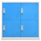 vidaXL Schließfachschrank Hellgrau und Blau 90x45x92,5 cm Stahl