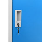 vidaXL Schließfachschrank Hellgrau und Blau 90x45x92,5 cm Stahl