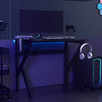 vidaXL Gaming-Schreibtisch mit K-Gestell Schwarz 90x60x75 cm