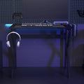 vidaXL Gaming-Schreibtisch mit K-Gestell Schwarz 90x60x75 cm