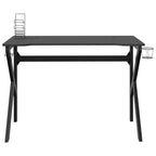 vidaXL Gaming-Schreibtisch mit K-Gestell Schwarz und Rot 110x60x75 cm