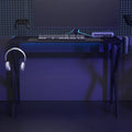 vidaXL Gaming-Schreibtisch mit K-Gestell Schwarz und Rot 110x60x75 cm