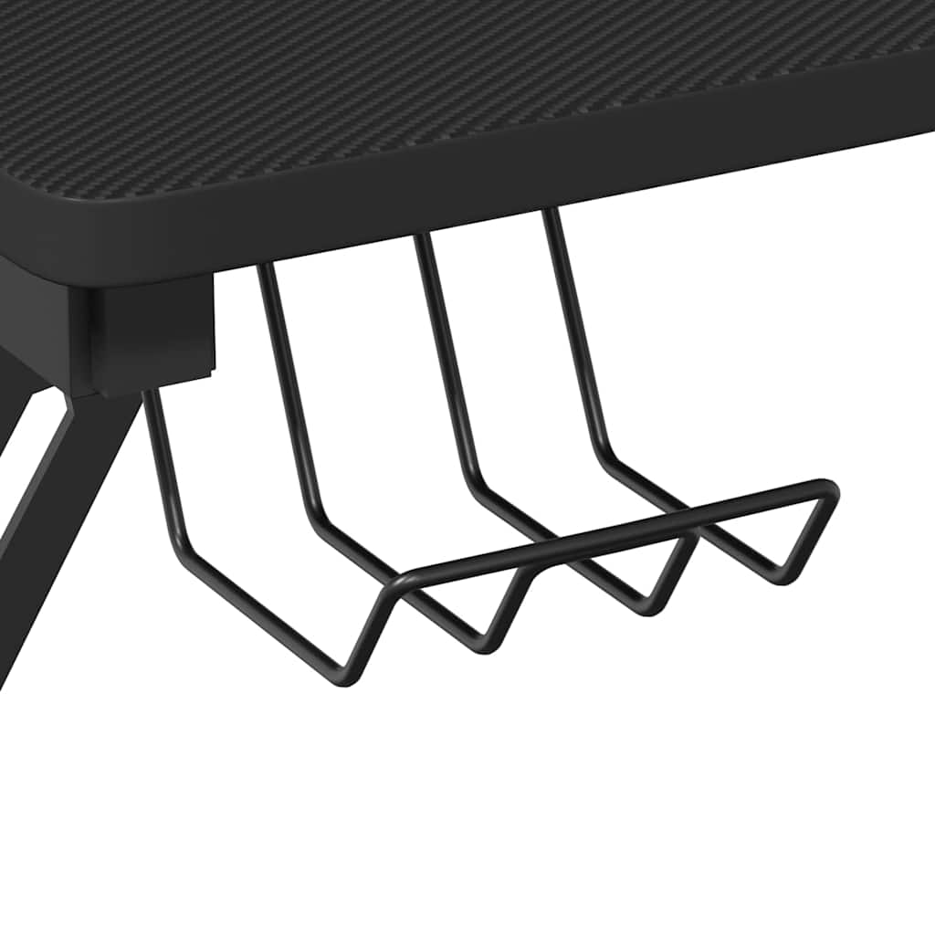 vidaXL Gaming-Schreibtisch mit Y-Gestell Schwarz 90x60x75 cm
