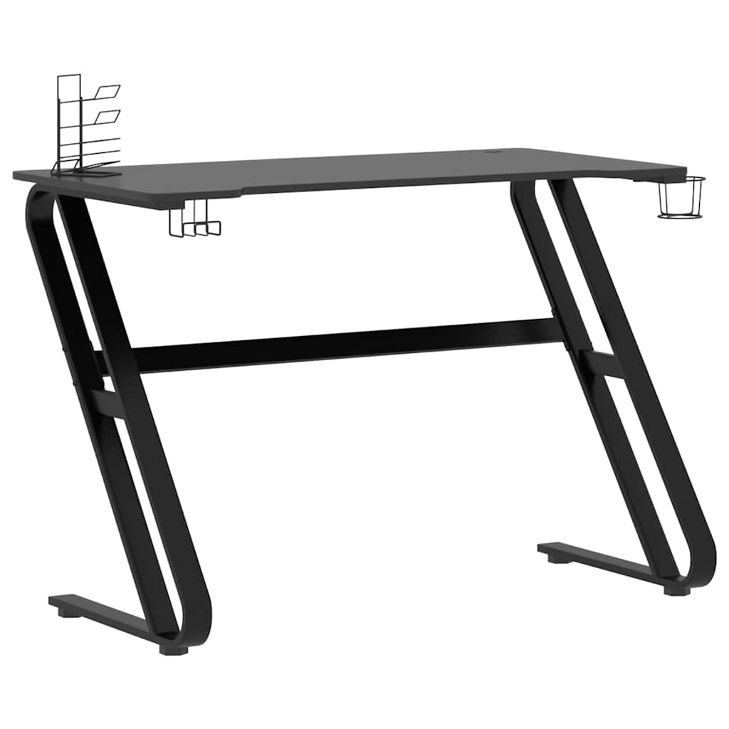 vidaXL Gaming-Schreibtisch mit ZZ-Gestell Schwarz 110x60x75 cm