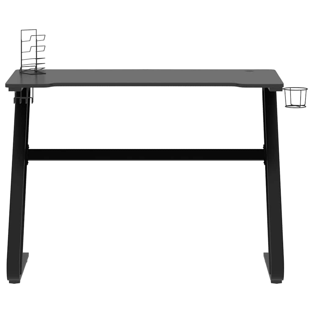 vidaXL Gaming-Schreibtisch mit ZZ-Gestell Schwarz 110x60x75 cm