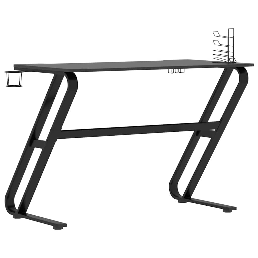 vidaXL Gaming-Schreibtisch mit ZZ-Gestell Schwarz 110x60x75 cm