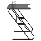 vidaXL Gaming-Schreibtisch mit ZZ-Gestell Schwarz 110x60x75 cm