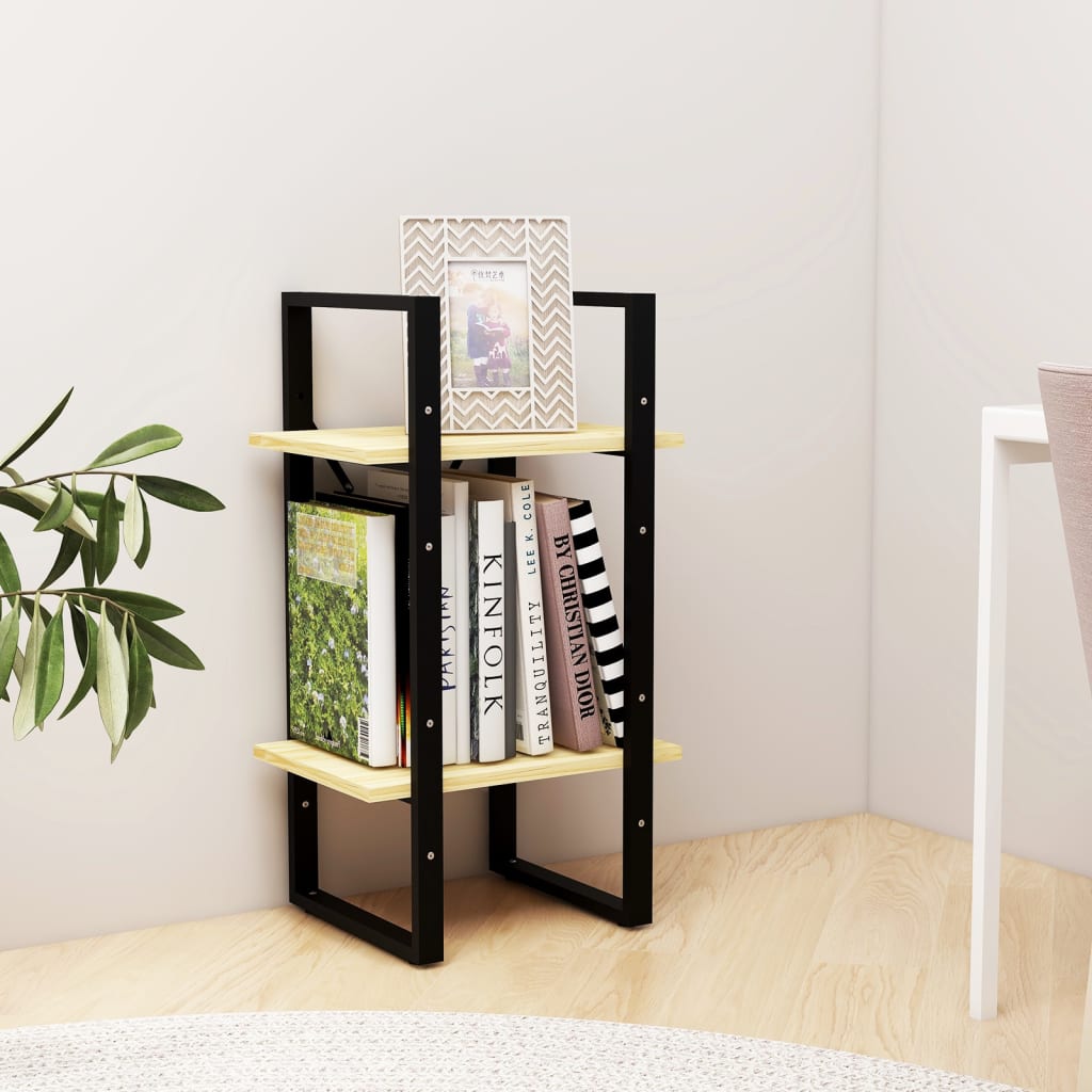 vidaXL Bücherregal 2 Böden 40x30x70 cm Massivholz Kiefer