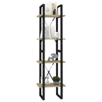 vidaXL Bücherregal 4 Fächer Sonoma-Eiche 40x30x140 cm Holzwerkstoff