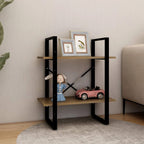 vidaXL Bücherregal 2 Böden Honigbraun 60x30x70 cm Massivholz Kiefer