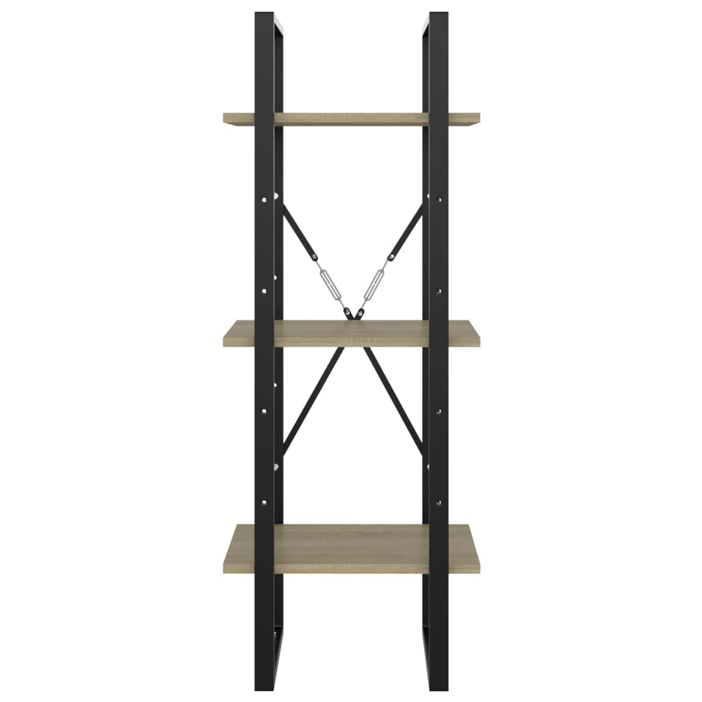 vidaXL Bücherregal 3 Fächer Sonoma-Eiche 40x30x105 cm Holzwerkstoff