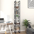 vidaXL Bücherregal 6 Fächer Weiß 40x30x210 cm Holzwerkstoff