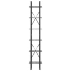 vidaXL Bücherregal 6 Fächer Betongrau 40x30x210 cm Holzwerkstoff