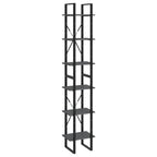 vidaXL Standregal Hoch Grau 40x30x210 cm Massivholz Kiefer