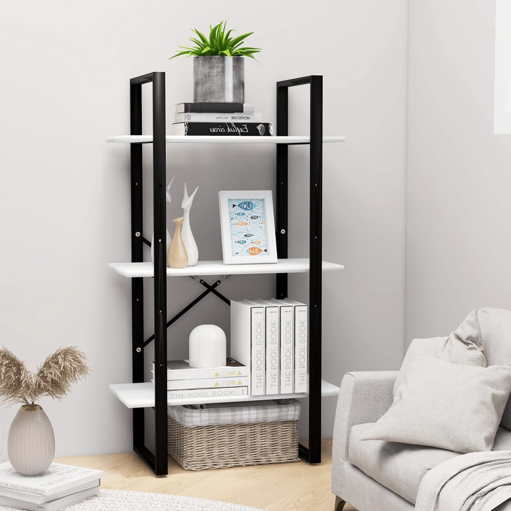 vidaXL Lagerregal Weiß 60x30x105 cm Holzwerkstoff