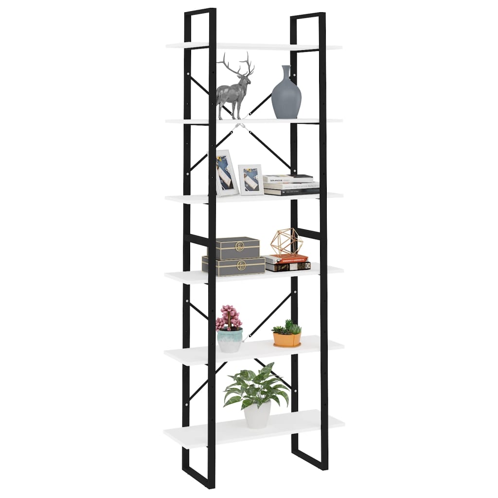 vidaXL Hochschrank Weiß 80x30x210 cm Holzwerkstoff
