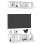vidaXL TV-Schränke 4 Stk. Weiß 60x30x30 cm Holzwerkstoff
