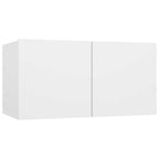 vidaXL 4-tlg. TV-Schrank-Set Weiß Holzwerkstoff
