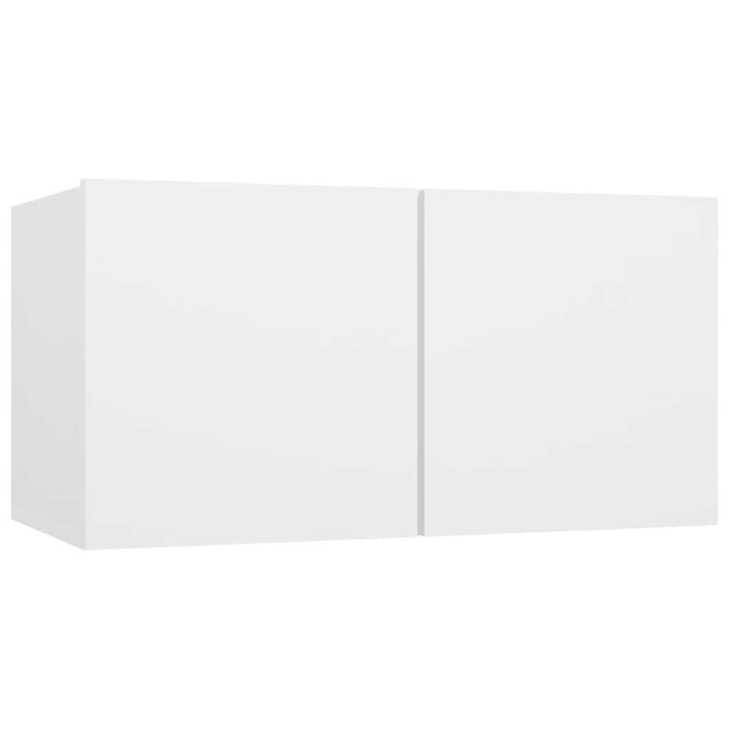 vidaXL 4-tlg. TV-Schrank-Set Weiß Holzwerkstoff
