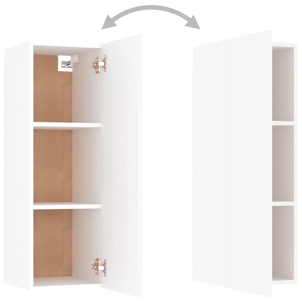 vidaXL 5-tlg. TV-Schrank-Set Weiß Holzwerkstoff