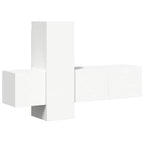 vidaXL 3-tlg. TV-Schrank-Set Weiß Holzwerkstoff