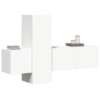 vidaXL 3-tlg. TV-Schrank-Set Weiß Holzwerkstoff