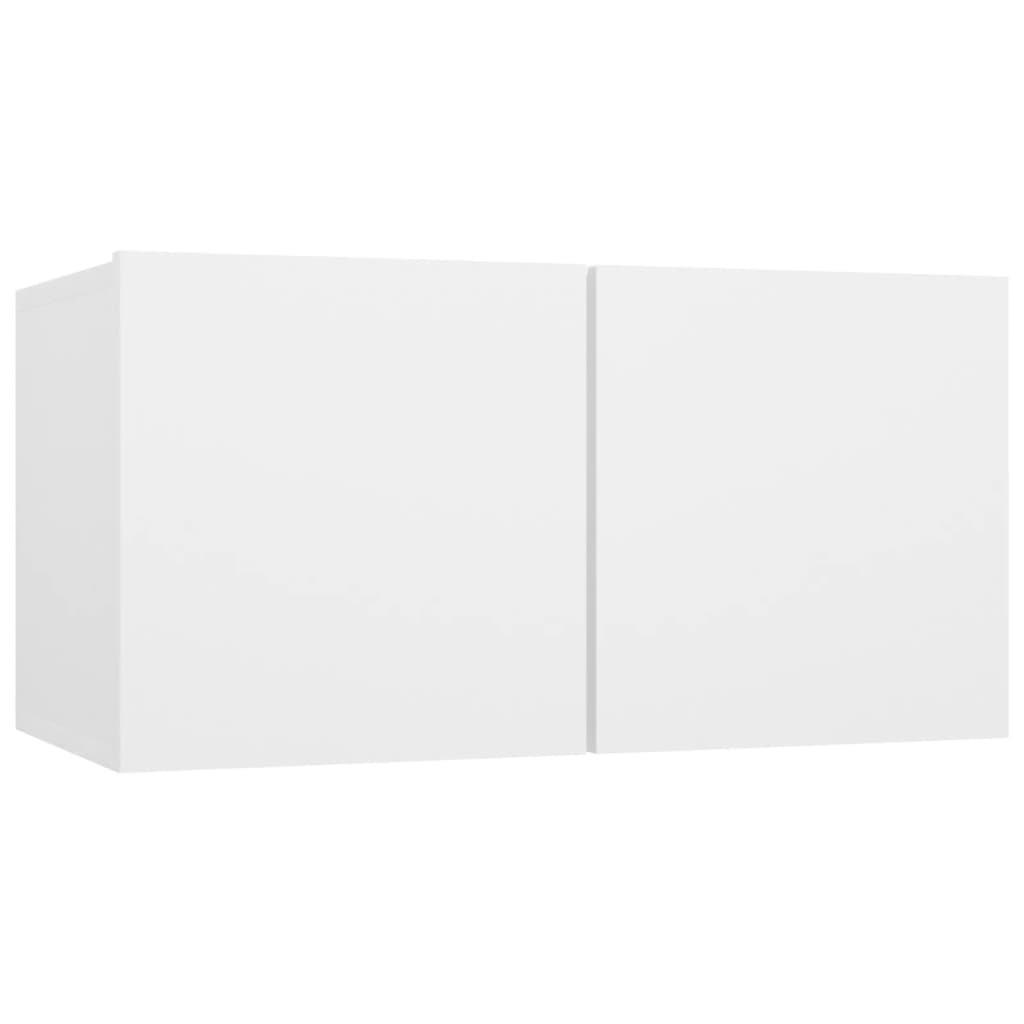 vidaXL 2-tlg. TV-Schrank-Set Weiß Holzwerkstoff