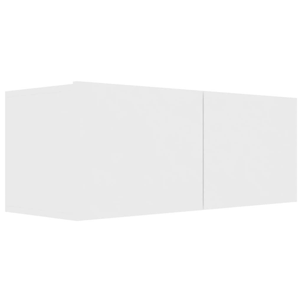 vidaXL 2-tlg. TV-Schrank-Set Weiß Holzwerkstoff