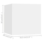vidaXL TV-Wandschränke 8 Stk. Weiß 30,5x30x30 cm