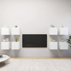 vidaXL TV-Wandschränke 8 Stk. Weiß 30,5x30x30 cm