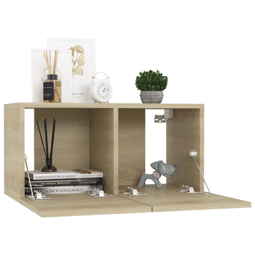 vidaXL TV-Schränke 4 Stk. Sonoma-Eiche 60x30x30 cm Holzwerkstoff