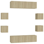 vidaXL 8-tlg. TV-Schrank-Set Sonoma-Eiche Holzwerkstoff