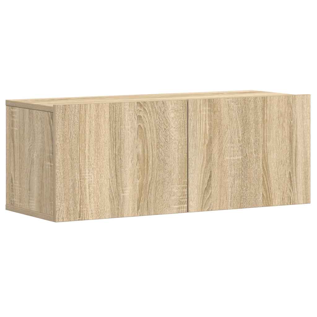 vidaXL 3-tlg. TV-Schrank-Set Sonoma-Eiche Holzwerkstoff