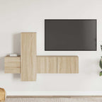 vidaXL 3-tlg. TV-Schrank-Set Sonoma-Eiche Holzwerkstoff