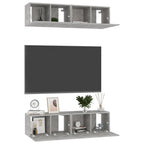 vidaXL TV-Schränke 4 Stk. Betongrau 60x30x30 cm Holzwerkstoff