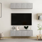 vidaXL TV-Schränke 4 Stk. Betongrau 60x30x30 cm Holzwerkstoff