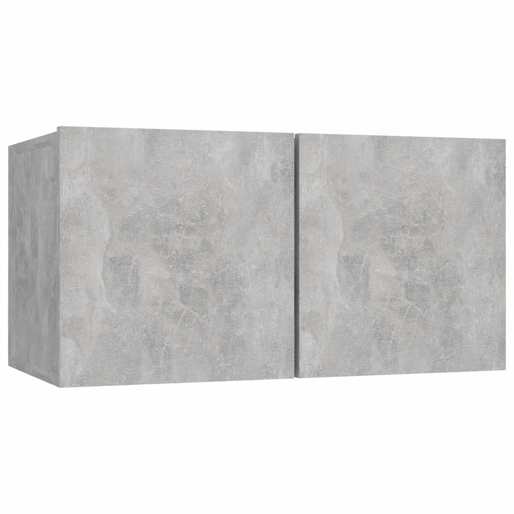 vidaXL 4-tlg. TV-Schrank-Set Betongrau Holzwerkstoff