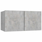 vidaXL 4-tlg. TV-Schrank-Set Betongrau Holzwerkstoff