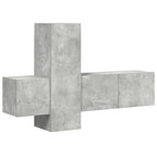 vidaXL 3-tlg. TV-Schrank-Set Betongrau Holzwerkstoff