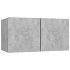 vidaXL 7-tlg. TV-Schrank-Set Betongrau Holzwerkstoff