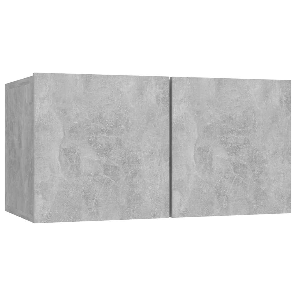 vidaXL 7-tlg. TV-Schrank-Set Betongrau Holzwerkstoff