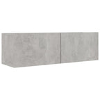 vidaXL 2-tlg. TV-Schrank-Set Betongrau Holzwerkstoff