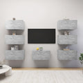 vidaXL TV-Schränke 7 Stk. Betongrau 30,5x30x60 cm Holzwerkstoff