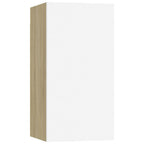 vidaXL TV-Schränke 7 Stk. Weiß Sonoma-Eiche 30,5x30x60cm Holzwerkstoff